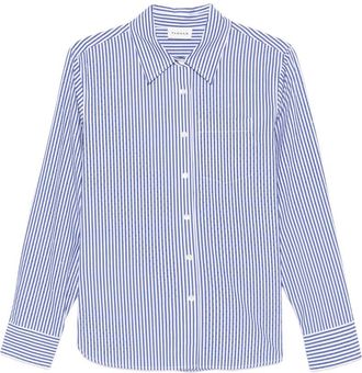 Parosh gestreiftes Baumwollhemd
