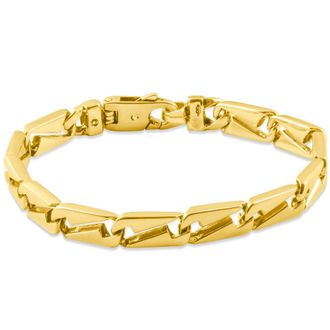 Pompeii3 Mens Link 14k Gold (44gram) or Platinum (71gram) 7.5mm Bracelet 8.25