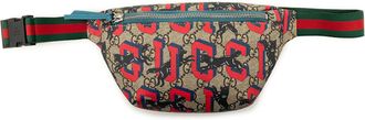 Gucci Sherry Line Beige Red Color Pvc Fanny Pack (Pre-Owned)