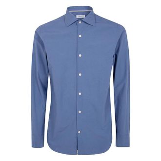Tintoria Mattei Casual Shirts - Heren - Casual Overhemden - Blauw - XL - Overhemden