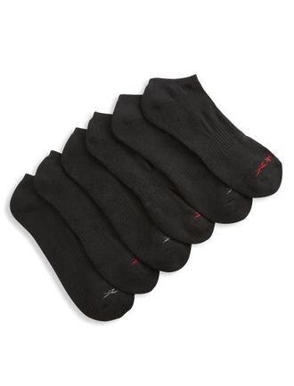 Reebok Big & Tall 6 Pk. Low-Cut Socks in Black at Nordstrom, Size 13Big