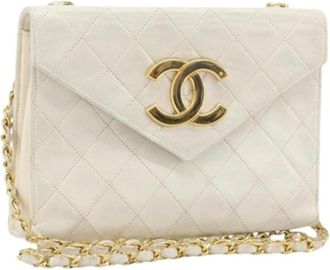 Chanel Pre-owned Cross Body Bags, female, White, Size: ONE SIZE Pre-owned Vintage Crossbody Bag