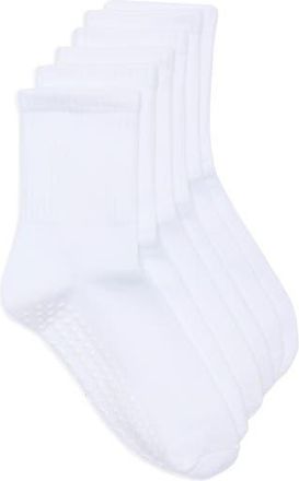 Yogalicious Pack of 3 Pilates Crew Socks in White Pack at Nordstrom Rack