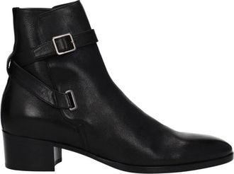 Saint Laurent Dorian Jodhpur Leather Boots, Brand Size 45 ( US Size 12 )