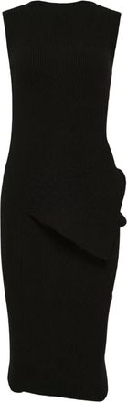 Rick Owens Babel draped-detail midi dress - Black