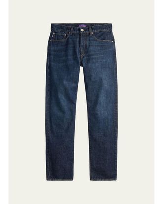 Ralph Lauren Purple Label Mens American Indigo Straight-Fit Jeans