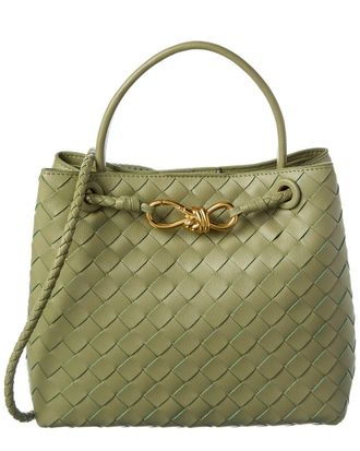 Tiffany & Fred Woven Leather Top Handle Messenger Bag