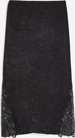 H&M Jupe mit Spitze - Schwarz