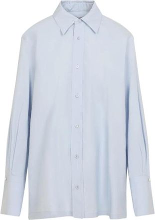 Carven Klassiek Button-Up Shirt - Dames - Overhemden - Blauw - S - Katoen - Overhemden