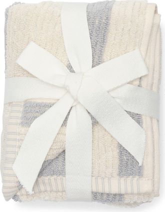 Nordstrom Rack 2-Pack Reversible Stripe Hand Towel in Grey Vapor at Nordstrom Rack