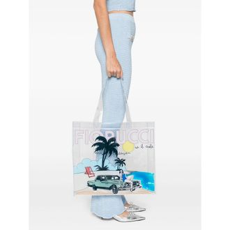 Fiorucci Borse Bianco, Blu-Donna