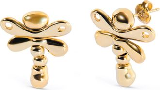 UNOde50 18K Gold-plated Dragonfly Earrings at Nordstrom