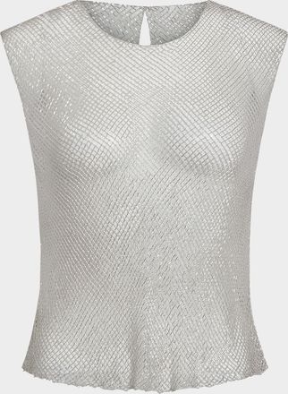 TWP Chloe Woven Mesh Top
