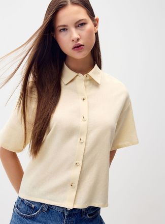 Twik Womens Loose linen blend shirt