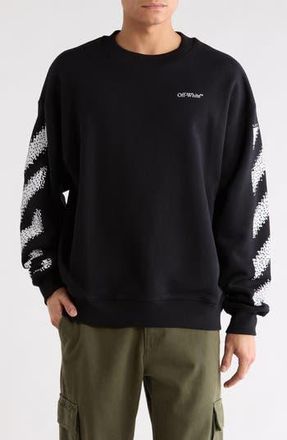 Off-white Pixel Diagonal Skate Sweatshirt in Black-White at Nordstrom Rack, Size Xx-Large