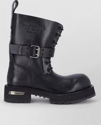 Balenciaga leather lace-up ankle boots