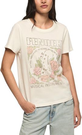 Lucky Brand Fender Floral Cotton Graphic T-Shirt in Gardenia at Nordstrom, Size X-Large