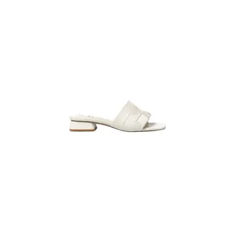 Jeannot Wide-Strap Leather Mule - female - Jeannot - Sliders - White - 2 UK - Shoes