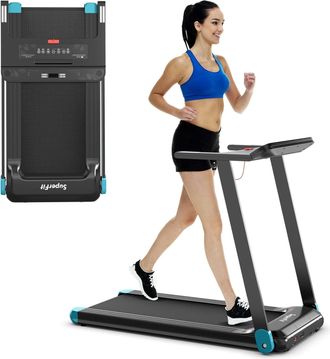 Costway Cinta Para Correr Plegable, Cinta Compacta Control App, Altavoz Bluetooth, 12 Programas Preajustados, Pantalla Led - Costway