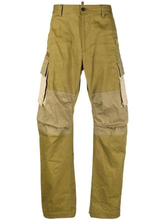 Dsquared2 logo-print cargo trousers - men - Cotton/Elastane/Cotton - 46 - Green