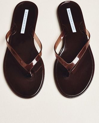 Black Suede Studio Jelly Thong Sandals
