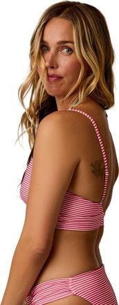 Carve Designs Elba Jade Texture Bralette Top for Water Sports in Melon Stripe at Nordstrom, Size Medium