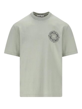 Stone Island T-shirt met logoprint - Grijs