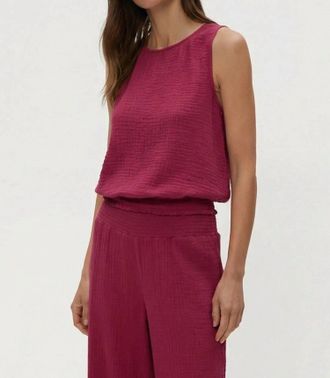 Michael Stars Janelle Tie Tank Top In Cabernet