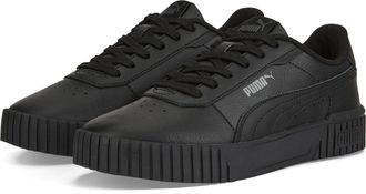 Puma Sneaker PUMA CARINA 2.0, Damen, Gr. 36, schwarz (puma schwarz, puma schwarz, schwarz shadow), Leder, Schuhe Sneaker