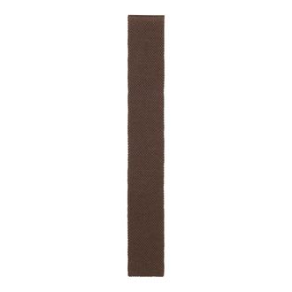 HUGO BOSS Knitted Linen and Tussah Silk Tie - male - Hugo - Ties - Brown - ONE SIZE - Accessories