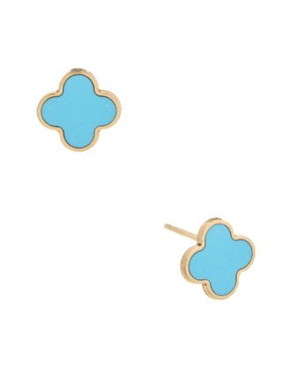 Sabrina Designs Italian Gold 14K Clover Studs