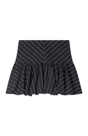Sandro Short striped sequin skirt in Black /White at Nordstrom, Size 40 Eu