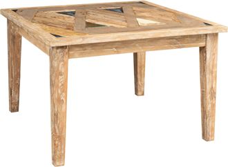 Biscottini International Biscottini - S&oacute;lida Mesa De Comedor Rectangular O Cuadrada Country Shabby Taberna Oficina Fumador Sala De Reuniones