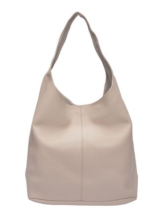 Roberta M Beige Rundleer Tas