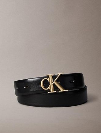 Calvin Klein Cintur&oacute;n Con Logo Monograma De Piel