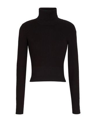8 by YOOX RIBBED KNIT SLIM FIT CROPPED ROLL-NECK