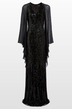 Jenny Packham Lyrical Dress in Liquorice at Nordstrom, Size 10 Uk