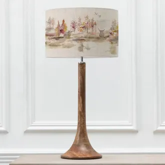 Voyage Maison Kinross Tall Table Lamp With Caledonian Forest Eva Lampshade in Brown