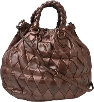 Miu Miu Pre-owned Handbags, female, Brown, Size: ONE SIZE Pre-owned Handbag