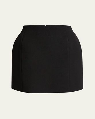 Balenciaga Hourglass Wool Mini Skirt