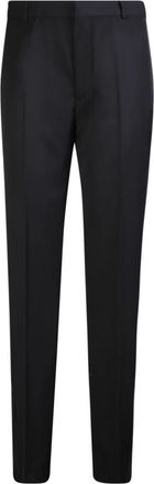 Alexander McQueen Zwarte Maatwerk Broek Ss 23 - Heren - Nette broeken - Zwart - M - Wol - Broeken