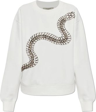 AllSaints Hoodies & sweatvesten, Dames, Wit, XS, Katoen, Jada Pippa Sweatshirt