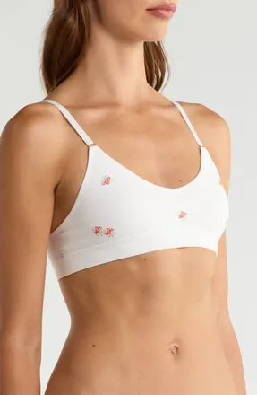 Etam Amande Bloom Bralette in Ecru Floral Print at Nordstrom, Size X-Small