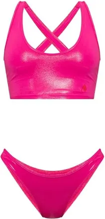 The Attico Tweedelig badpak - Dames - Bikinis - Roze - XS - Tweed - Badmode