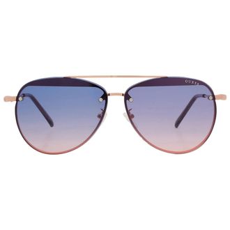 Guess Blue Gradient Pilot Ladies Sunglasses GF0386 28W 63