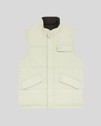 Lyle & Scott Printed Reversible Puffer Gilet - Zwart