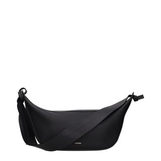 Jil Sander Black Leather Shoulder Womens Bag