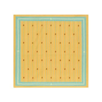 Dr&ocirc;le de Monsieur Foulard Rayure Monogramme - unisex - Sjaals - Geel - ONE Size - Katoen - Accessoires