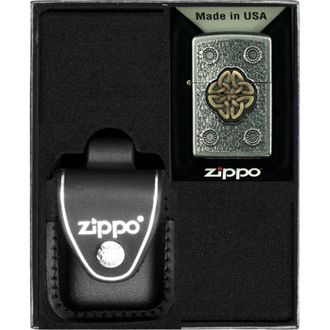 OEM Juego De Encendedores Zippo Celtic Knott Set De Regalo N.&ordm; 3