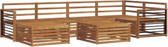 vidaXL Conjunto De Sof&aacute;s De Exterior 7 Uds. Natural Vidaxl
